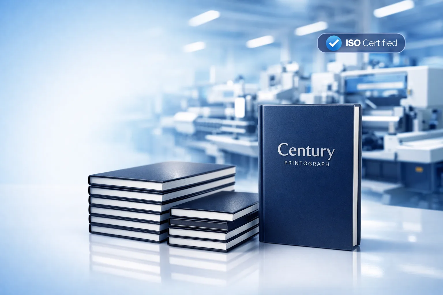 Quality academic notebooks stacked